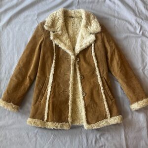 Wilson’s Leather Faux Shearling Suede Coat Sz Small